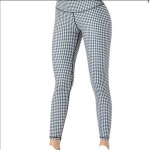 Glyder, Elongate Activewear Legging, Gingham Check‎ Print, Size XS